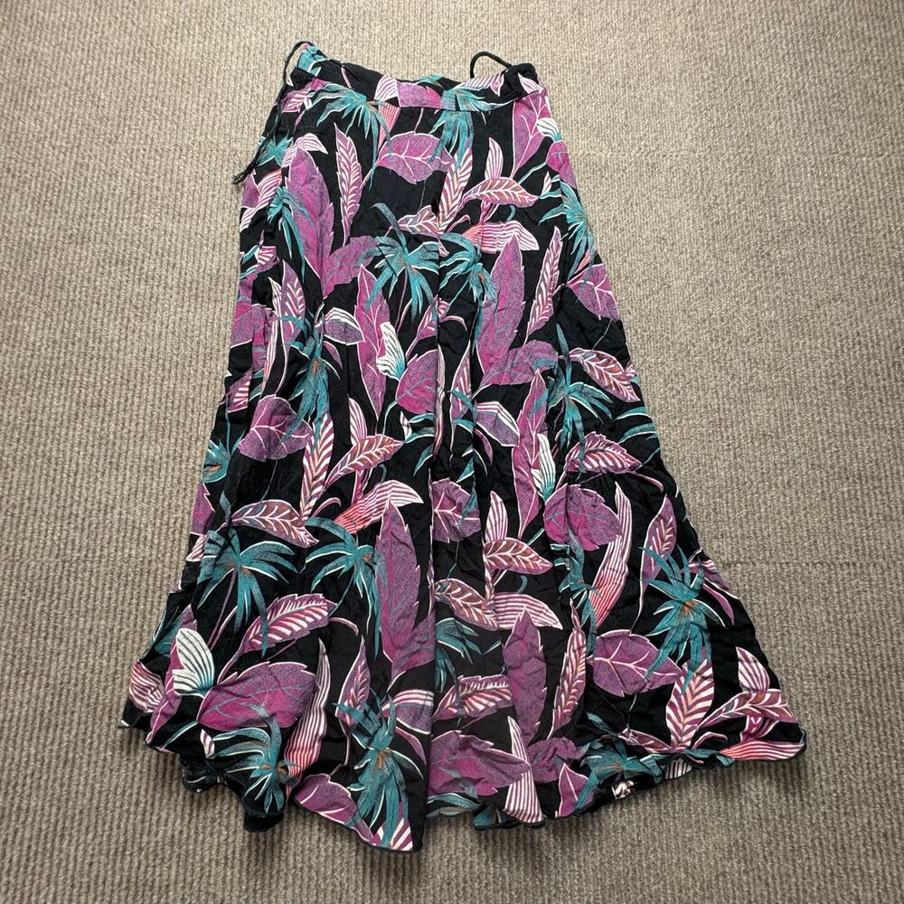 Vintage Judy Knapp California Tropical Printed Flowy Midi Skirt 7/8